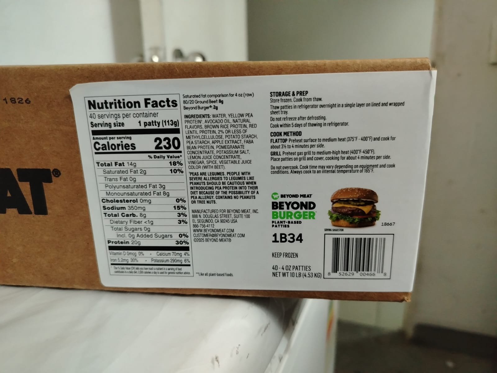 HAMBURGUESAS VEGANAS BEYON BURGER CON HEJSHER 113 GRS