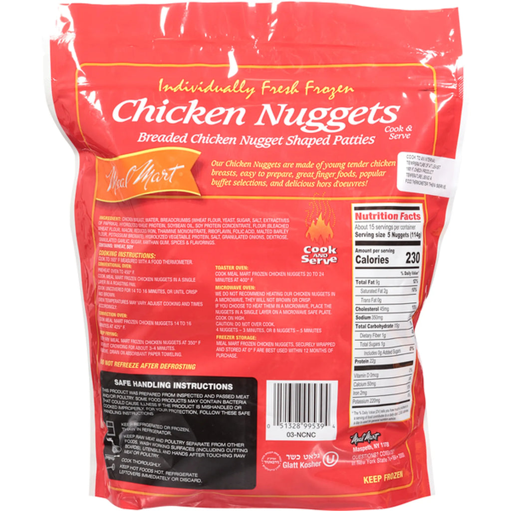NUGGETS 100% PECHUGA DE POLLO MEAL MART 1.816 KG