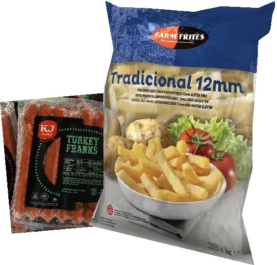 Promo Salchipapas con salchichas de PAVO