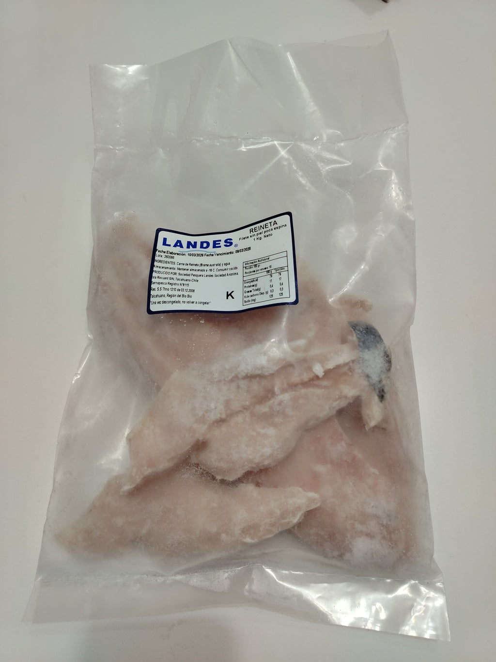 Reineta filete congelado Landes 1 kilo kosher